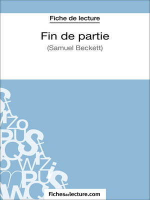 cover image of Fin de partie--Samuel Beckett (Fiche de lecture)